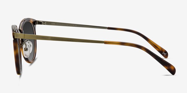 Sun Nostalgia Caramel Acetate-metalSunglass Frames from EyeBuyDirect, Side View